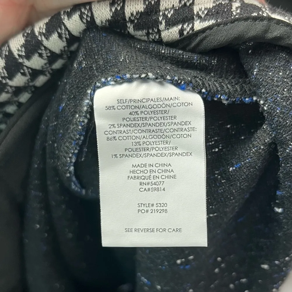 Cabi Reina Blue Matrix 21 Club A-Line Houndstooth Skirt 4 #5320 - Image 5