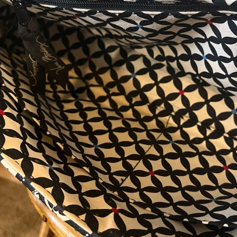 Vera Bradley Barcelona Knot Just a Clutch Black And‎ White Handbag - Image 7