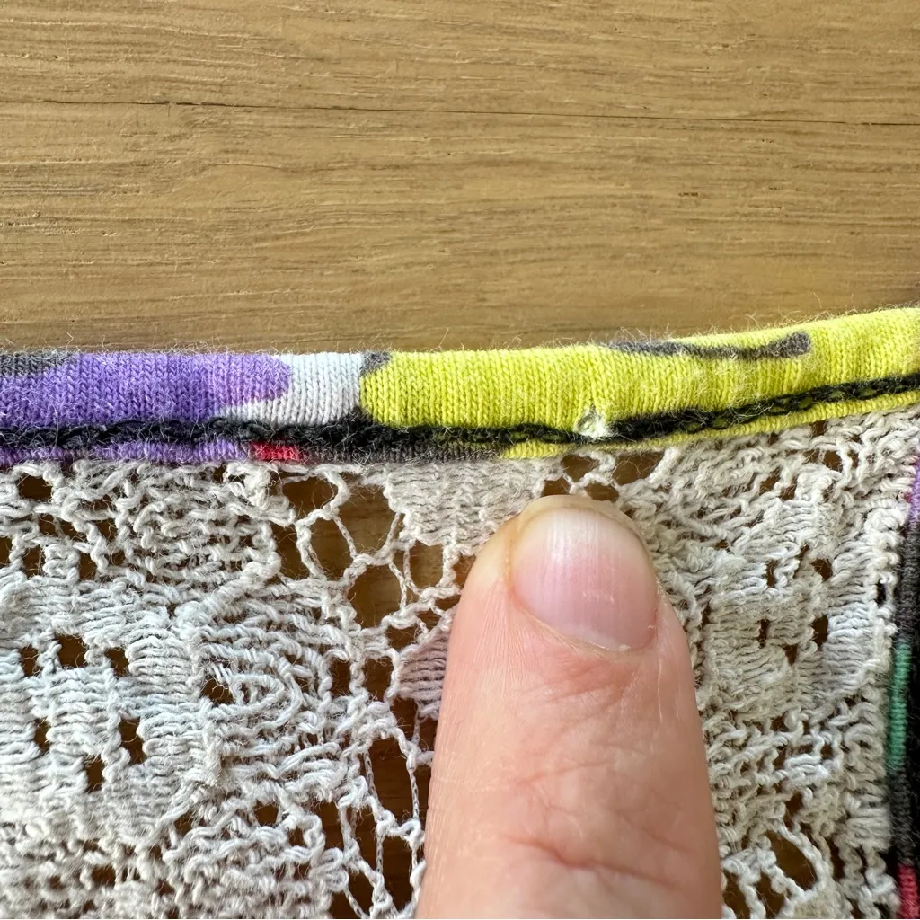 Vintage Y2K Baby Doll Mini Dress Sz M Floral 90s 100% Cotton Lace Indie Boho - Image 8