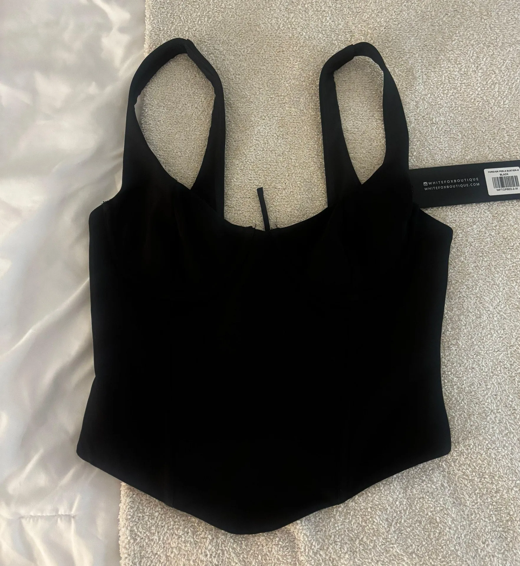 White Fox Black Bustier - Image 2