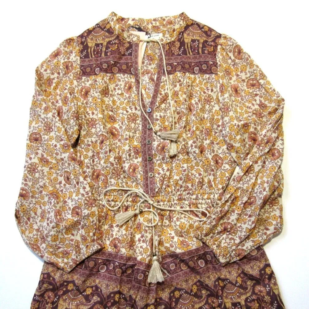 NWT SPELL & the Gypsy Collective Sundown Romper in Spice Button Down 1-Piece S - Image 4