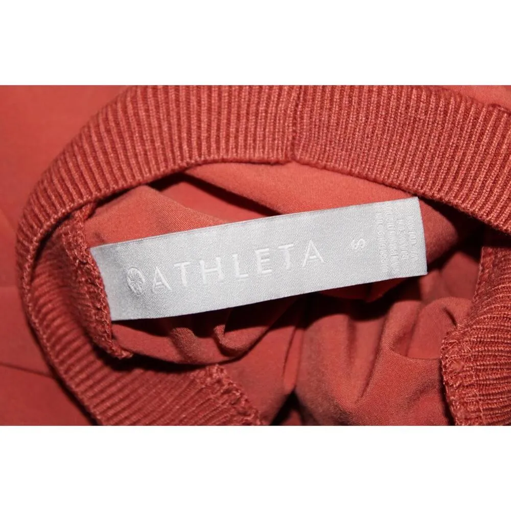 Womens Athleta Zephyr Crop Tee 530526 Etruscan Red Crop Top Shirt Size Small S - Image 3