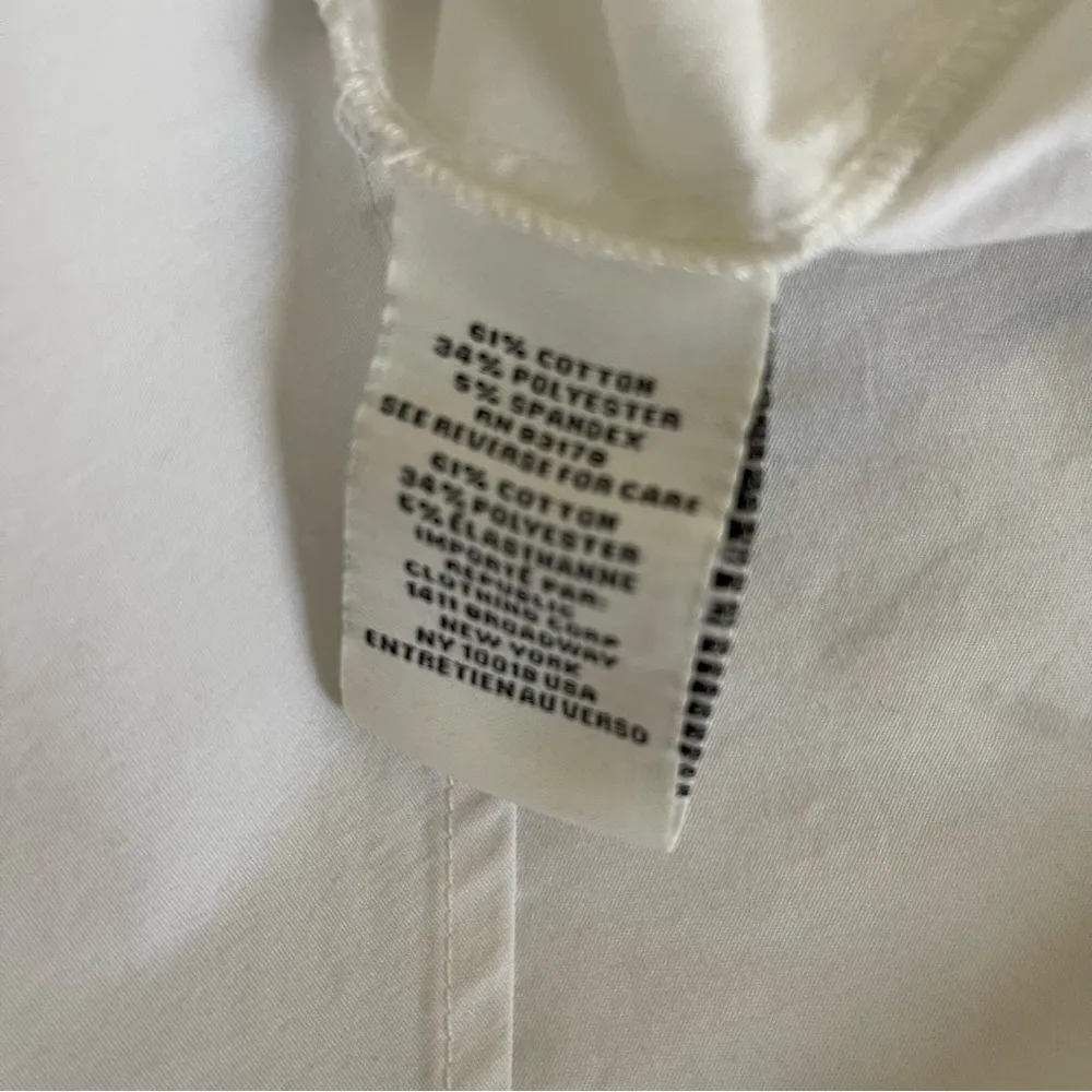 Magaschoni White Cotton Collared Draped Shirt Tunic Blouse Avante Garde Large - Image 7