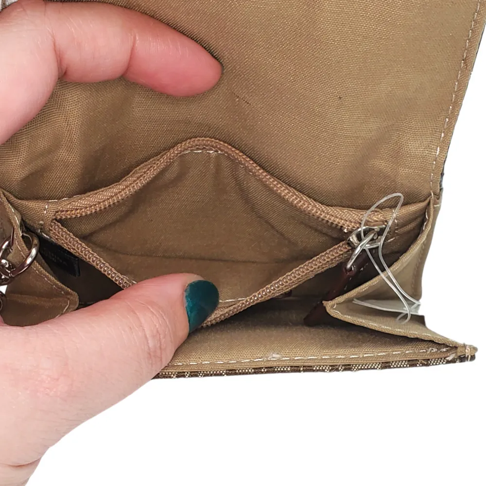 Giani Bernini Block Signature Womens Small Wallet Brown 4.5" - Image 7