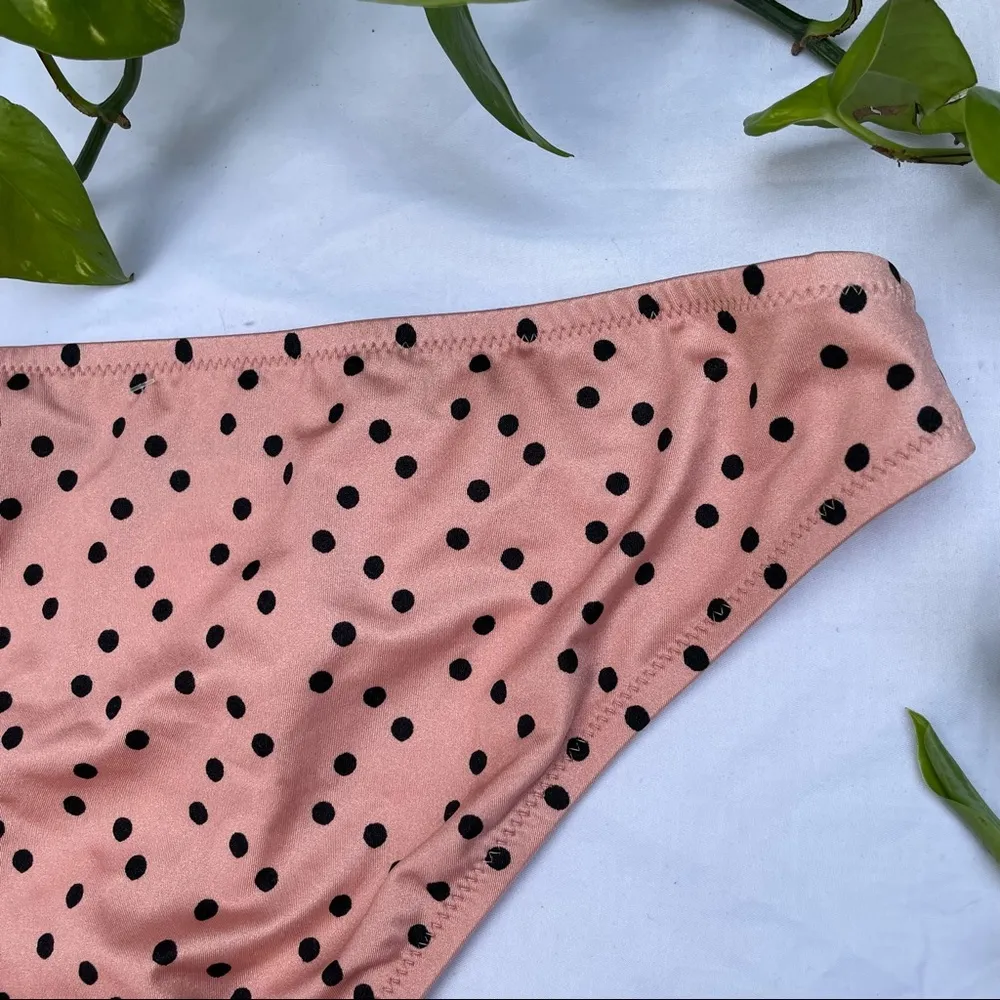 NEW Shade & Shore Rose Polka Dot Bikini Bottoms - Image 7