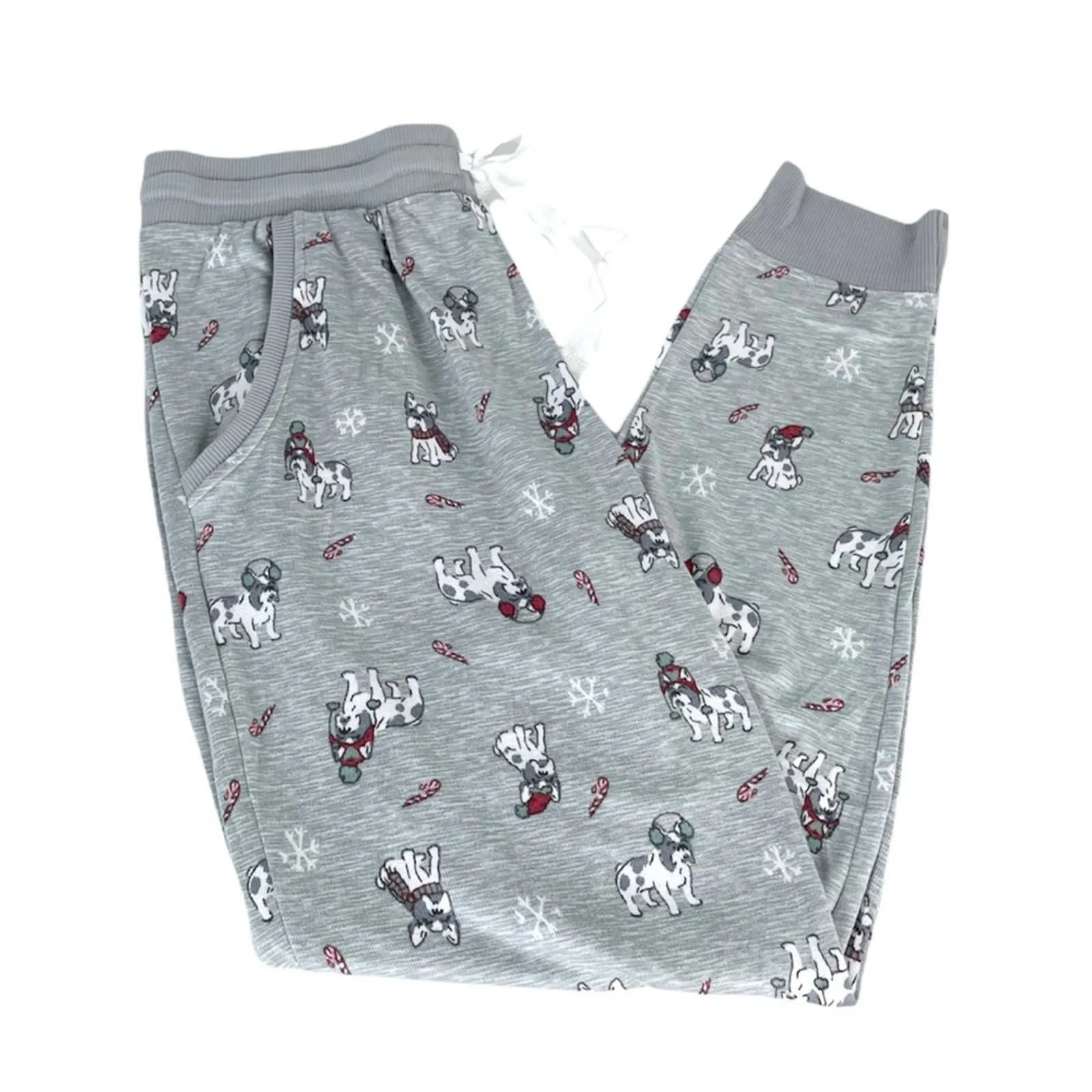 Jaclyn Smith Dog Christmas Pajama Bottoms, Gray - Image 2