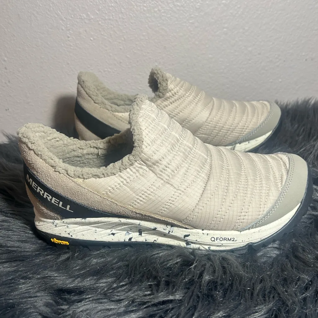 Merrell Women's Antora Sneaker Moc Moonbeam White and Gray Slip-On Shoes Size 8 - Image 4