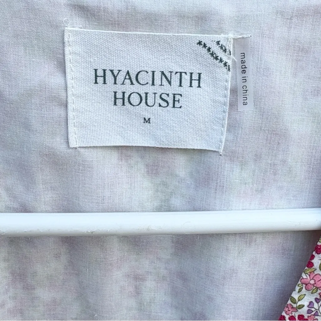 NWOT Hyacinth House Tuckernuck Pink Floral Nellie Dress Medium Retail $158 - Image 4