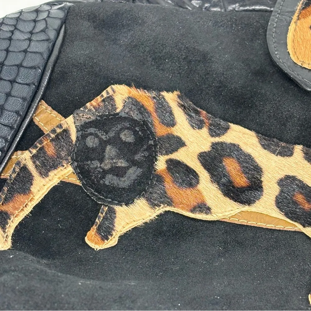 VTG Nas Alentino animal, print patchwork purse Black - Image 13