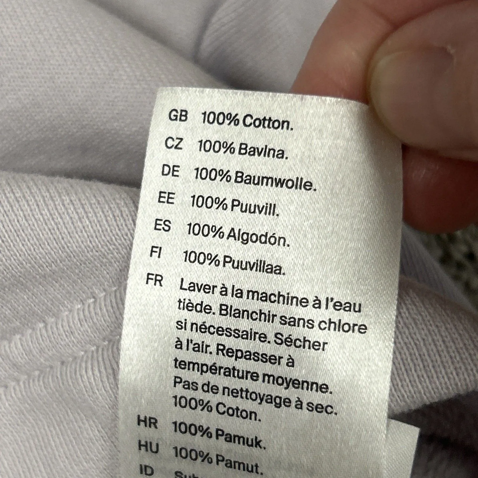 COS Sweatshirt Womens Small Light Purple Short Sleeve Terry Cloth Cozy Cotton - Image 6