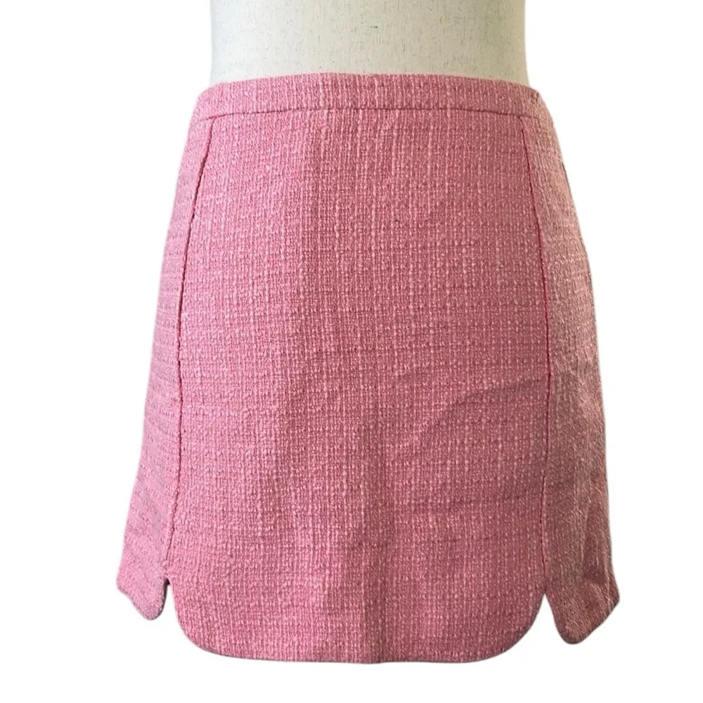 Topshop tulip hem pink tweed mini skirt - Image 7