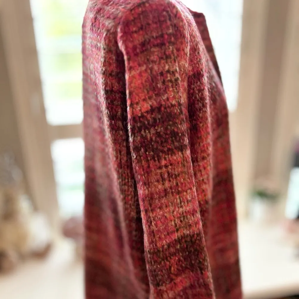 Christian Siriano Red Plaid Open Cardigan Jacket Small NWT - Image 5