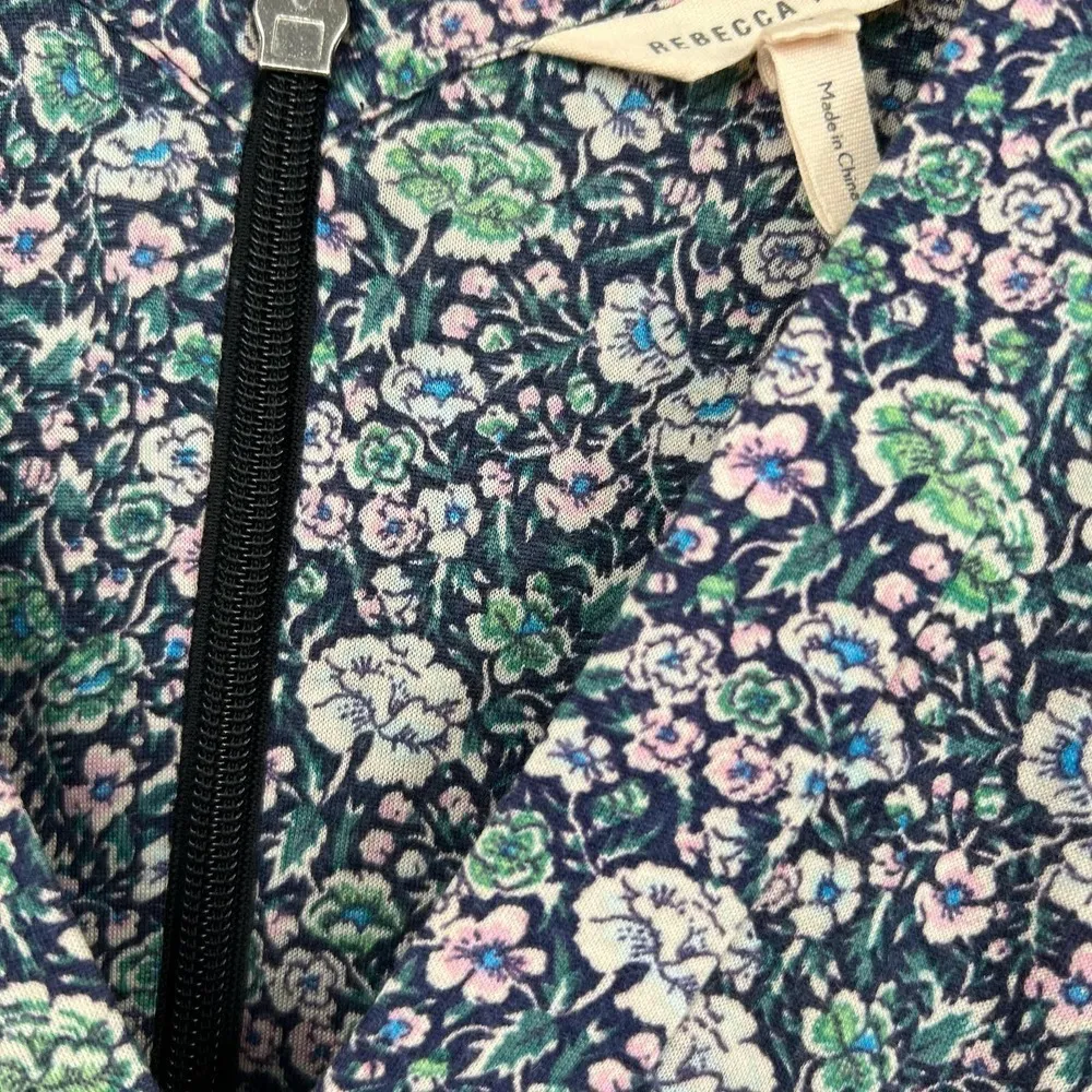 Rebecca Taylor blue long sleeve wool blend lavish garden floral dress size 6 - Image 8