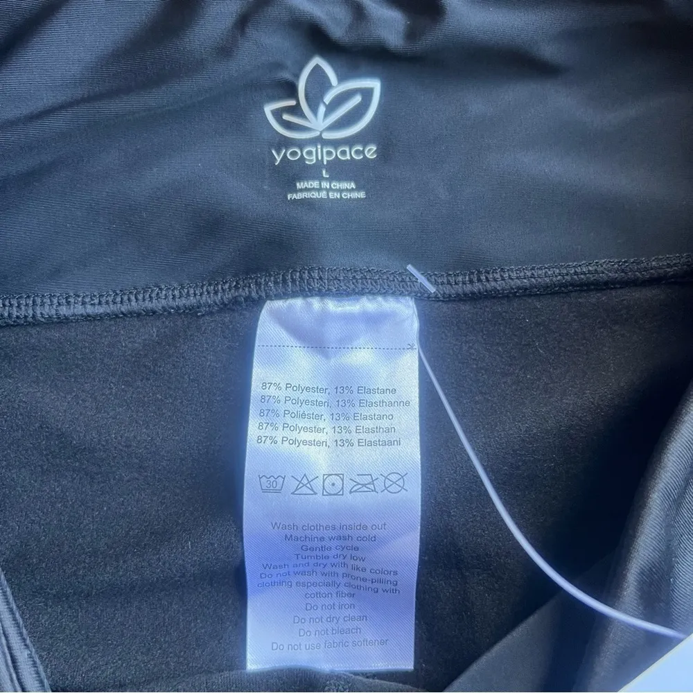 Yogipace Black Petite Women's Long Yoga Pant Size Large SKU#C24120 - Image 4