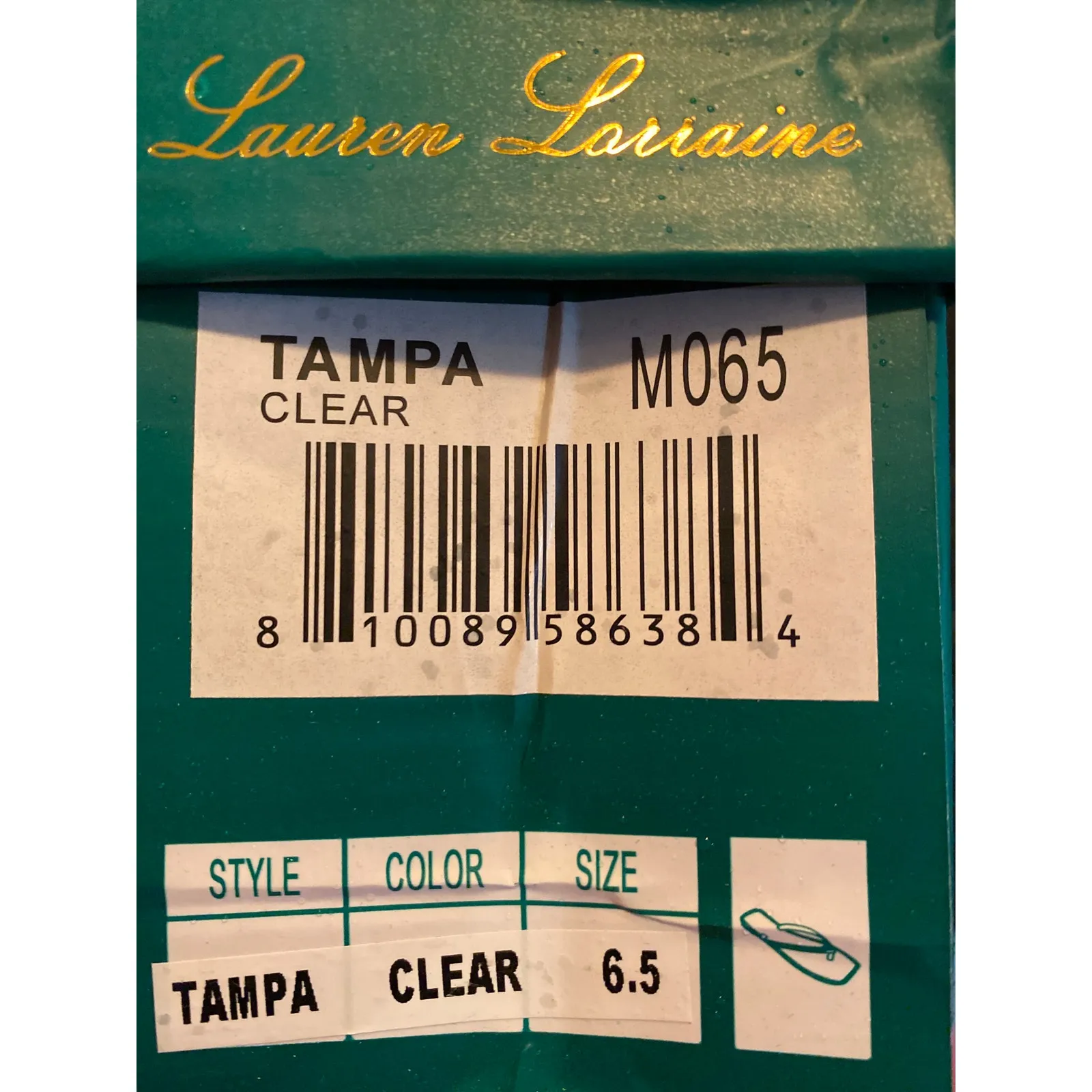 Brand New Lauren Lorraine Women's Size 6.5 Tampa Clear Thong Sandals crystal Silver - Image 6