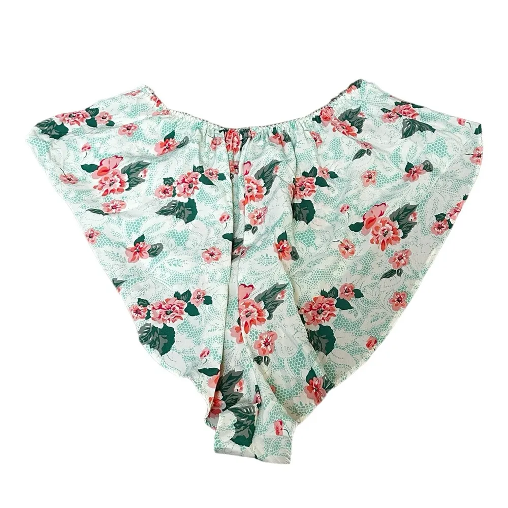 Vintage Victorias Secret Gold Label Satin Floral Shorts Size Large - Image 6