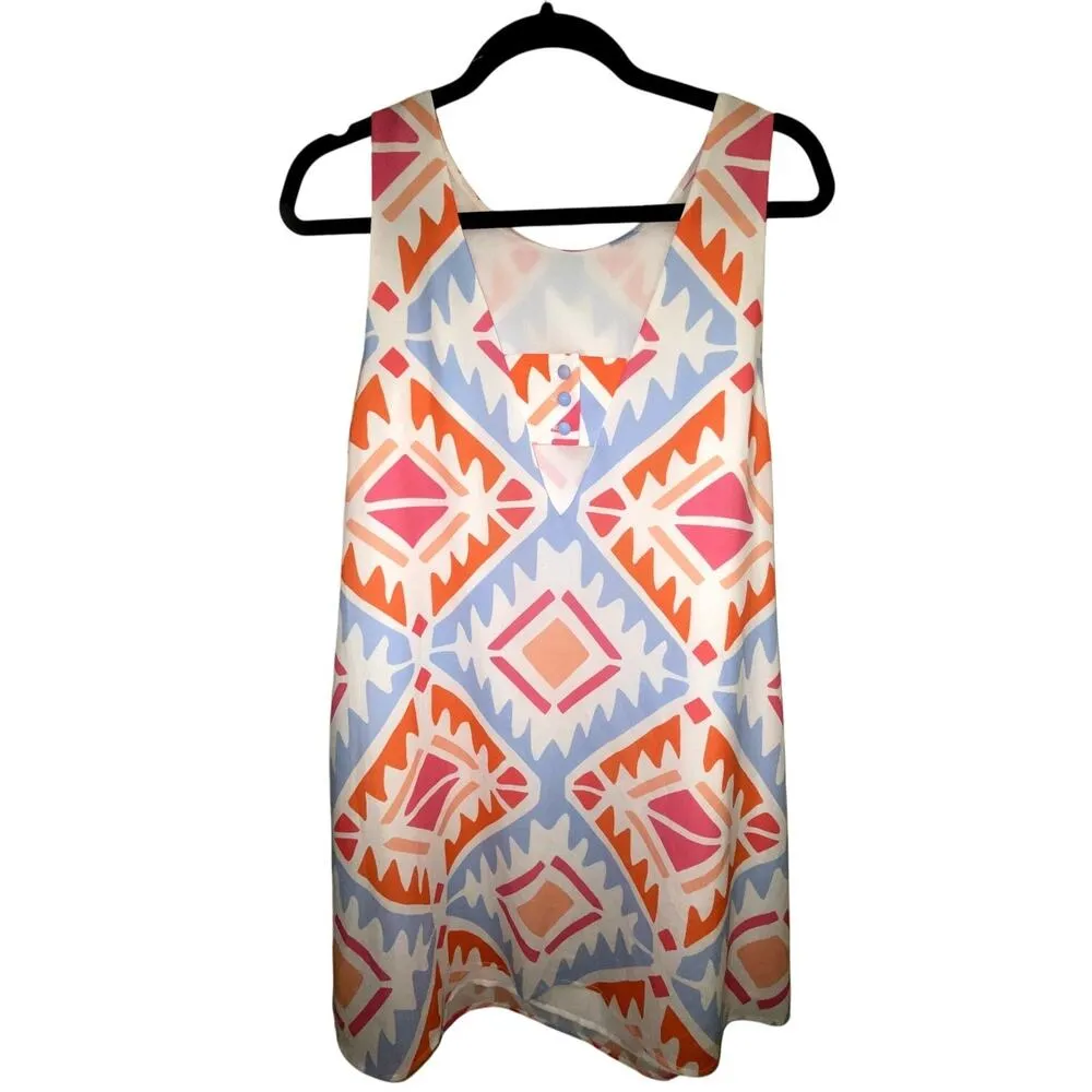 NWOT Crosby By Mollie Burch Women's Mini Dress Pastel Geometric Print - Image 3