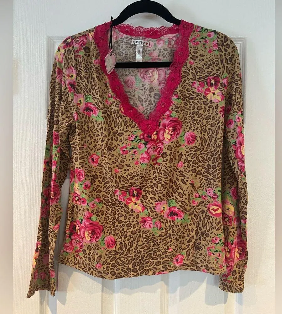 PJSalvage, pajamas, animal print, NWT, L Pink Size L - Image 5