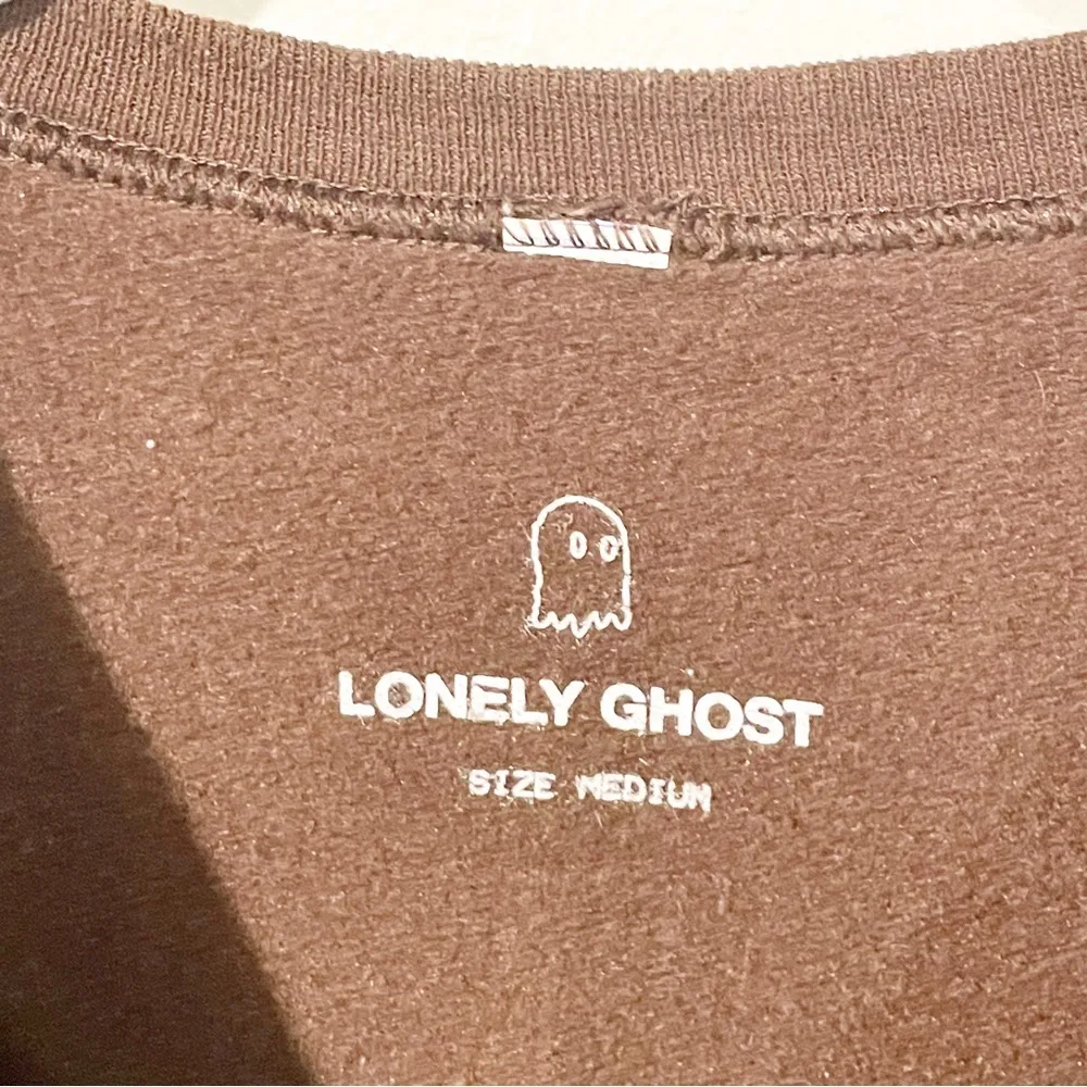 Lonely Ghost Size Medium Brown Self Love Club Crewneck Pullover Sweatshirt - Image 3