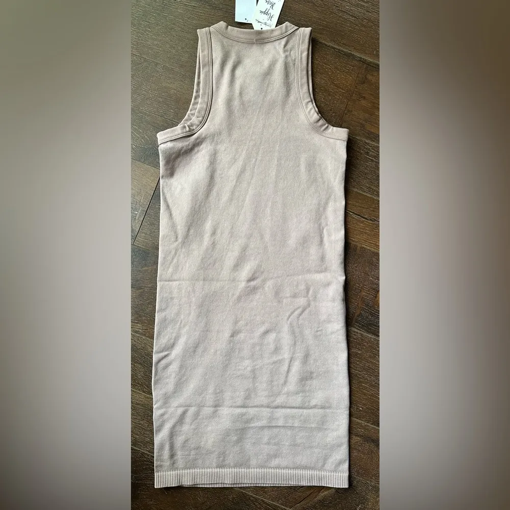 HIPPIE ROSE Juniors' Seamless Mink Tank Dress In Mocha Stone - Image 6