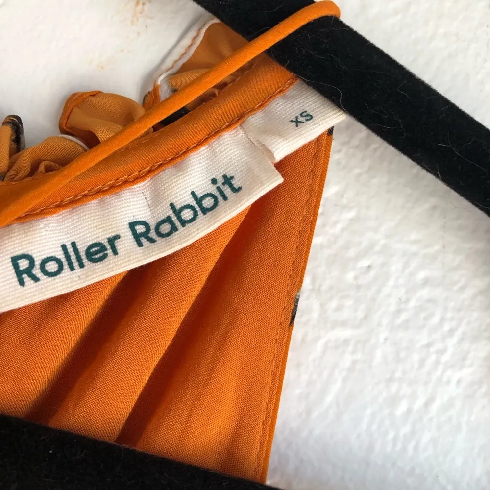 Roller Rabbit Flying Karma Tegan Maxi Dress cranes orange resortwear xs - Image 8