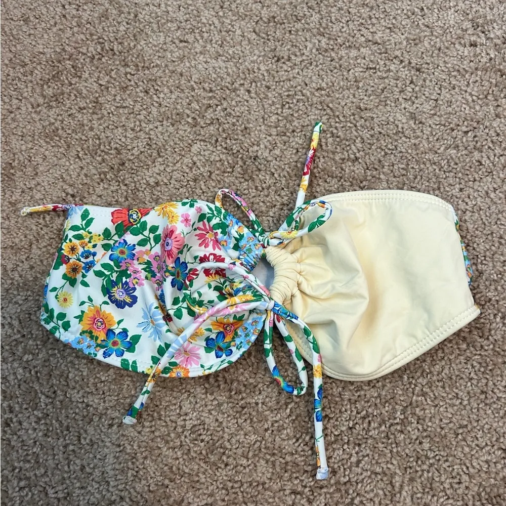 SHEIN Swim Mod Summer Beach Women's Floral Printed Lace Up Bikini Set Size Small - Image 13