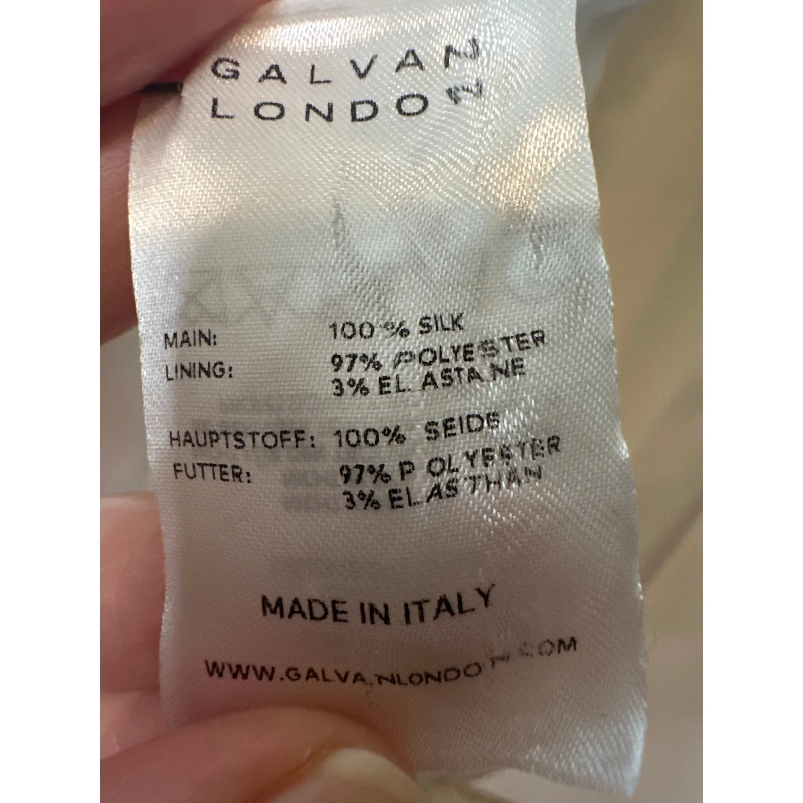 Galvan London NWT Ivory Silk Valencia Cold Shoulder Midi Dress Size 8 White - Image 14