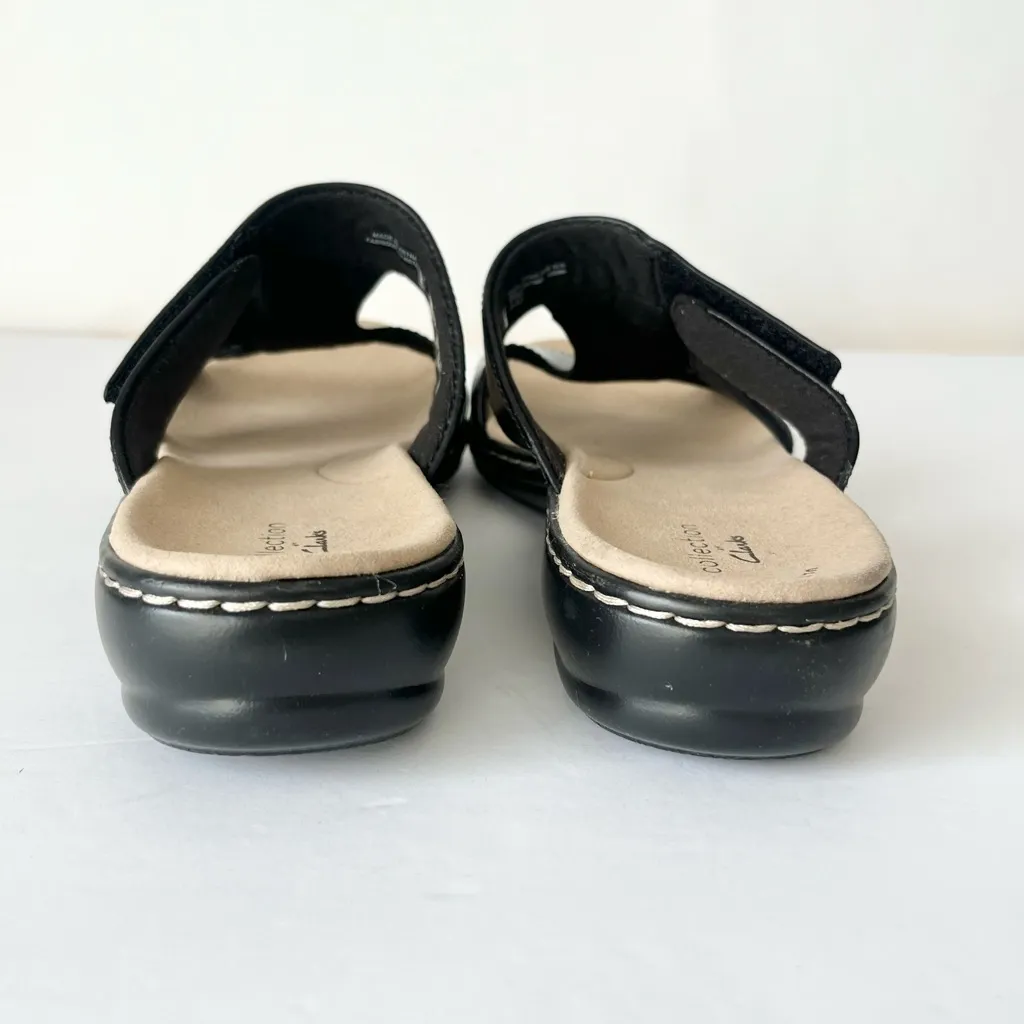 NEW Clarks Leisa Emily leather slip on sandals black 9 - Image 6