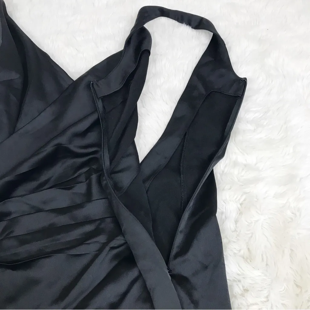 NBD  Revolve Micah Black Satin Backless‎ Cocktail.Dress Size Small Thigh Slit New - Image 6