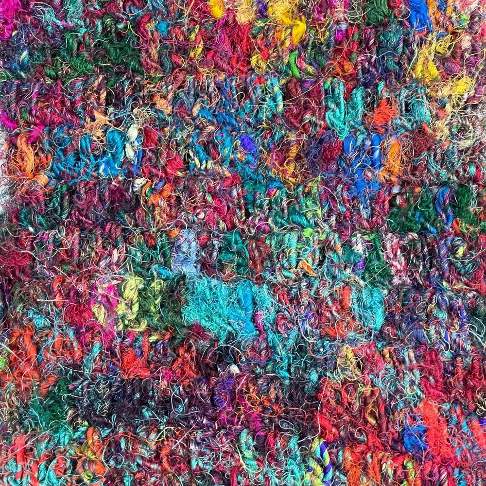 Lakhay's Collection Silk Crossbody Bag Purse Bright Colorful Boho Fun Green - Image 4