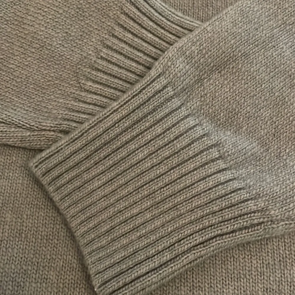 Oversized High Neck Turtleneck Woven Sweater in Blue/Gray - Size S Small - Image 3