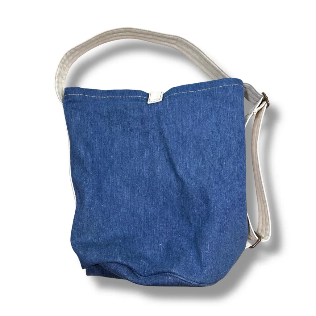 Feed USA For Gap Bucket Denim Canvas Tote Bag Adjustable Strap - Image 6