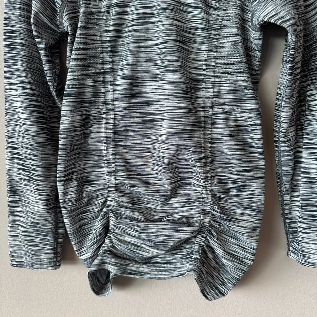 Athleta Women’s‎ Fastest Track Asymmetrical Half Zip Space Dye Cobblestone XS - Image 7