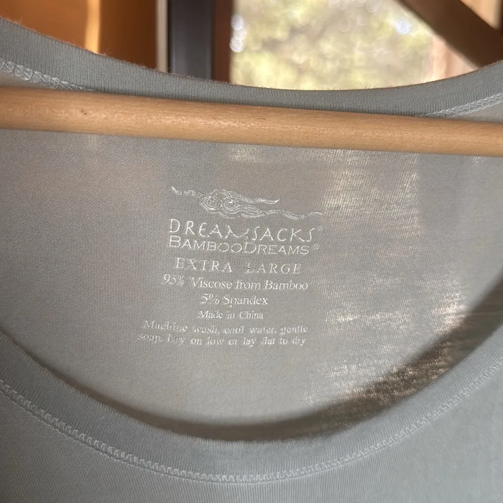 Dreamsacks Bamboo Dreams YALA BETSY SHORT SLEEVE BAMBOO NIGHTSHIRT Size XL Green - Image 3