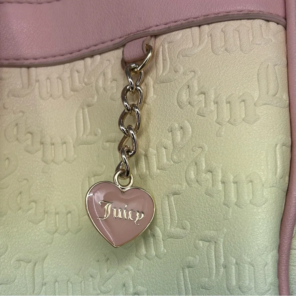 Juicy Couture Pastel Ombré Logo Duffel Bag Weekender Pink Yellow Mint Y2K - Image 5