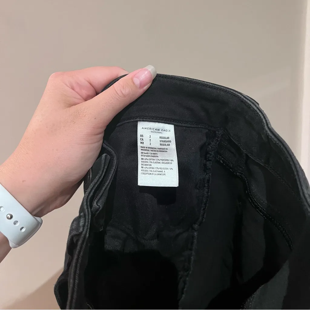 American Eagle The Dream Jean Black Jeans Size 2R - Image 10