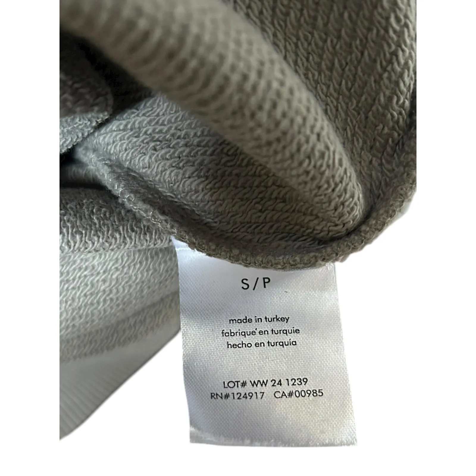 NWT WEWOREWHAT Revolve Women's Cropped Half Zip Hoodie Stone Size Small‎ Lounge - Image 5