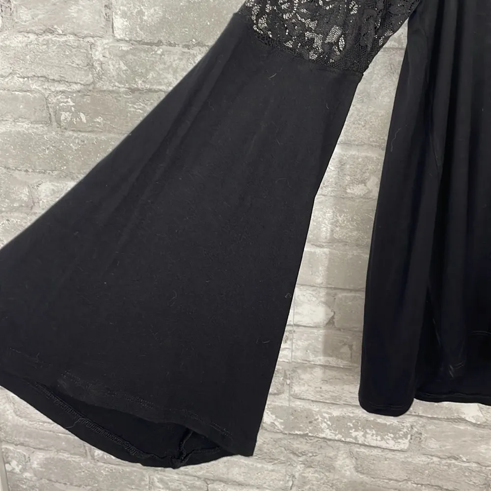 Torrid Black Lace Open Back Top - Image 3