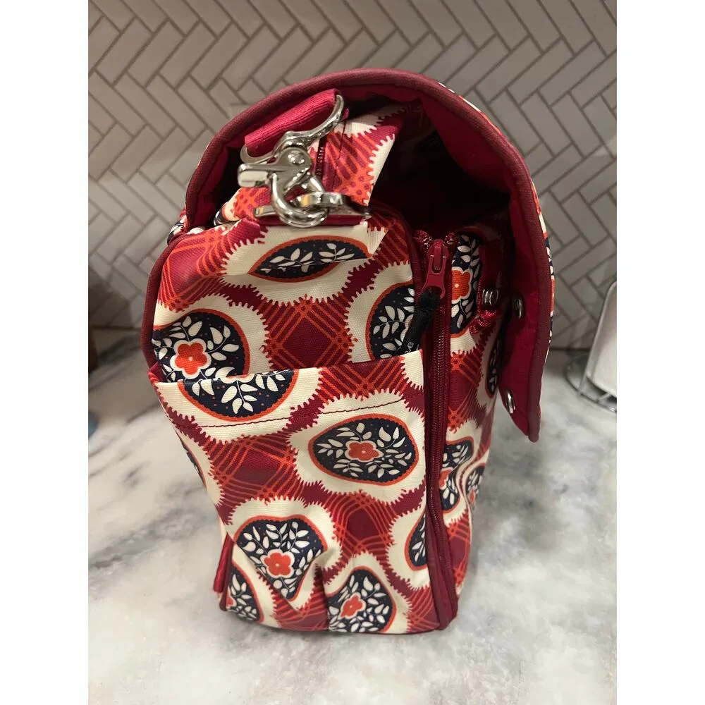 Petunia Pickle Bottom Diaper Bag Red Floral Boxy Backpack Convertible Tot - Image 5