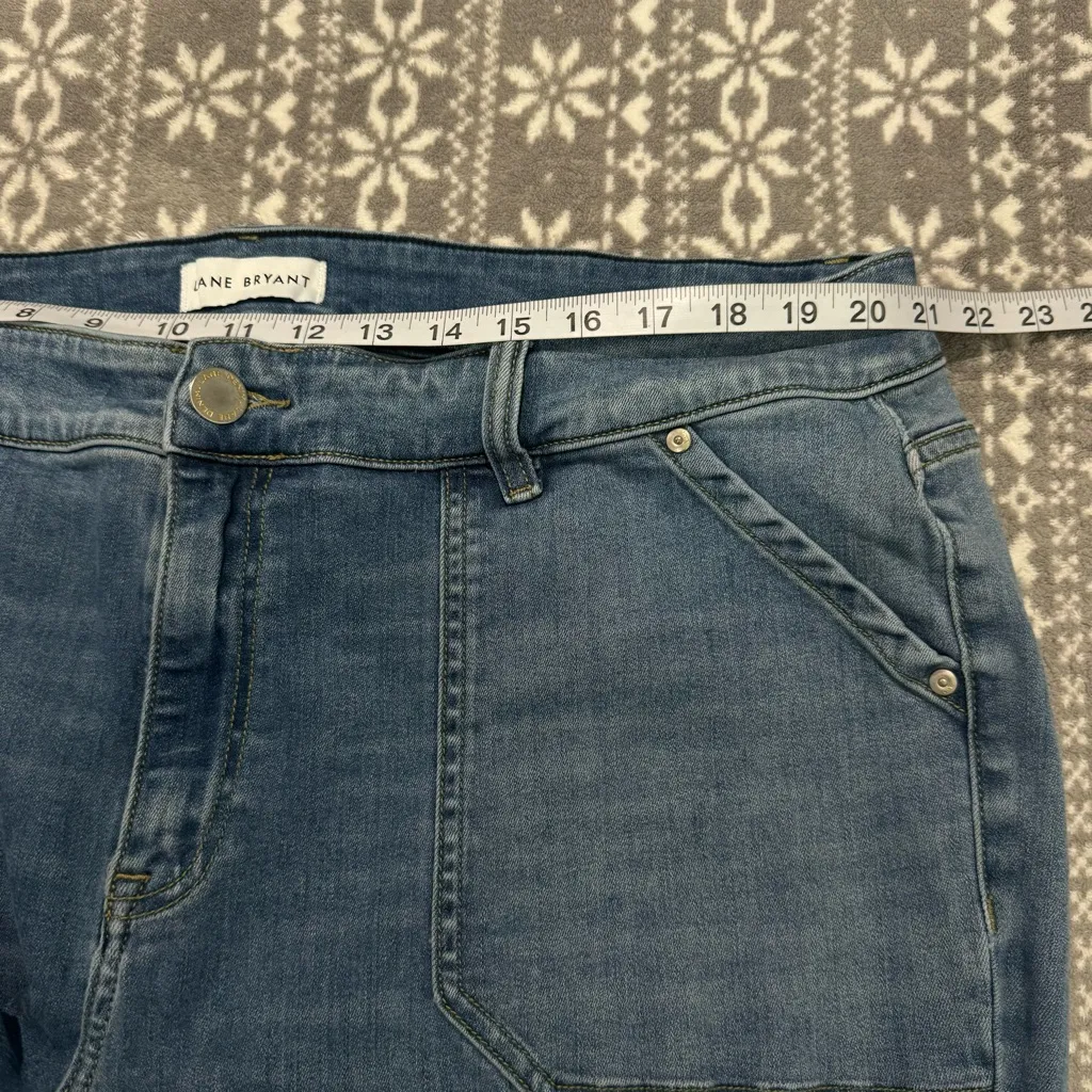 Lane Bryant Curvy Fit High-Rise Straight Jean - Light Wash Size 24‎ - Image 9
