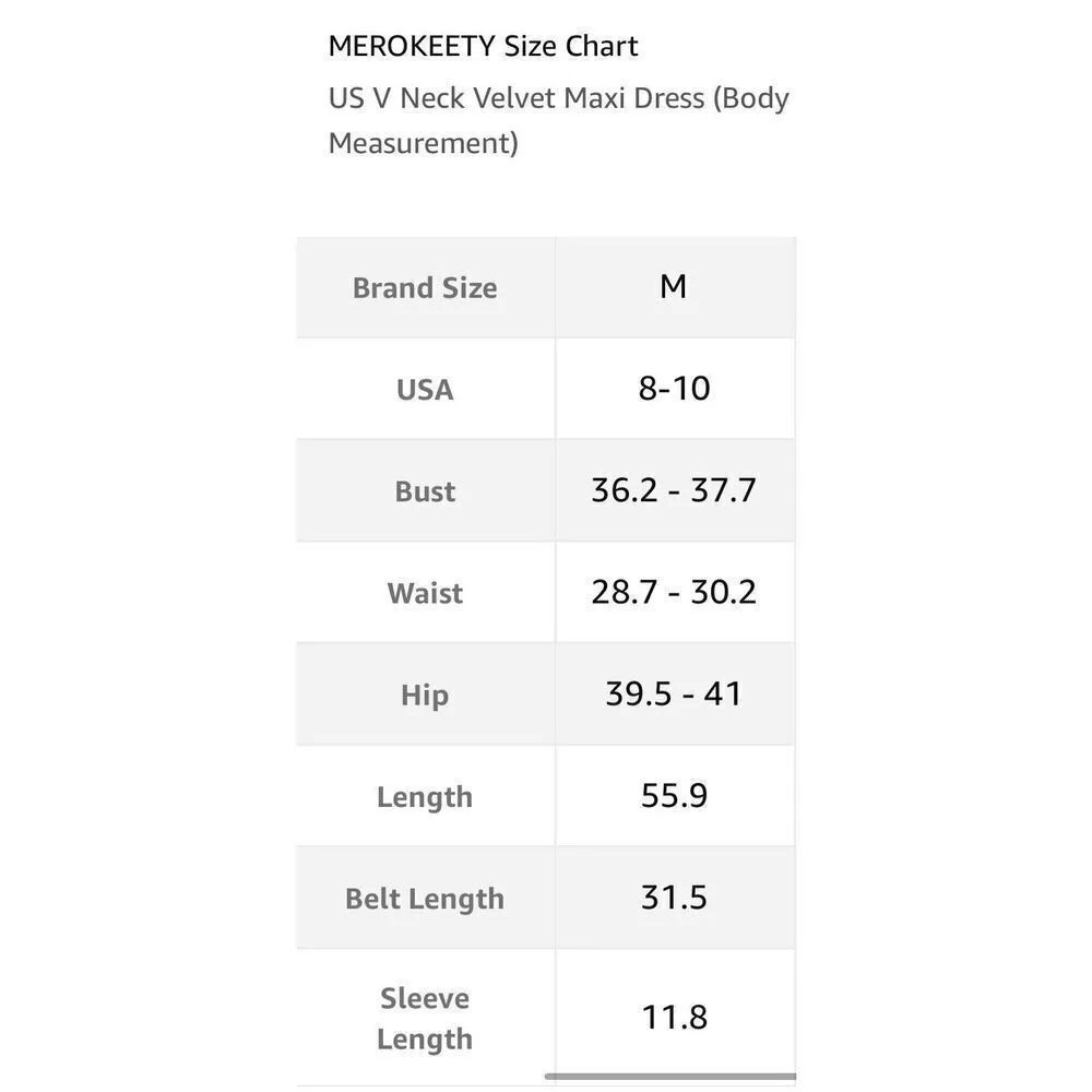 NEW MEROKEETY V Neck Wrap Velvet Maxi Dress Bridesmaid S - Image 6