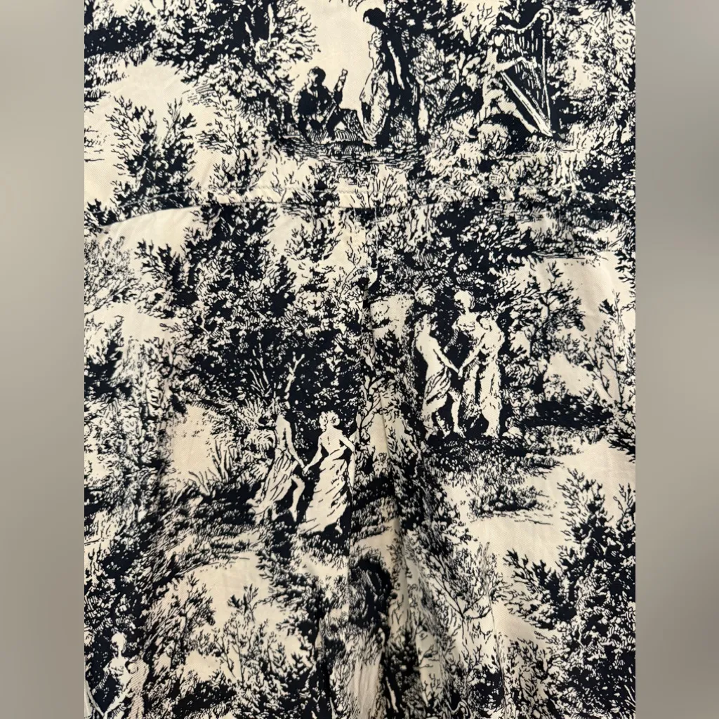 J.Crew Drapey toile-print shirt Size Small - Image 7