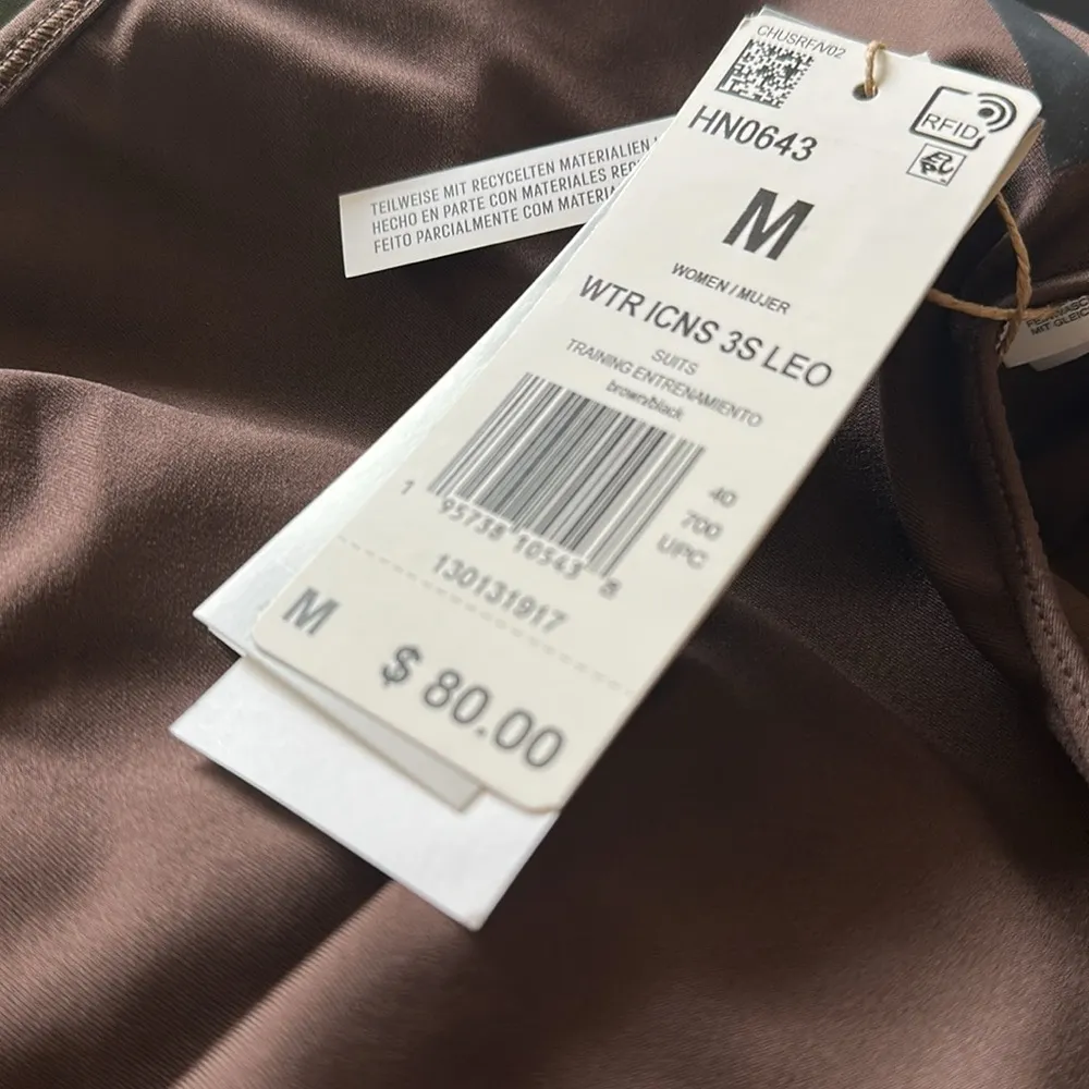 Adidas NWT  TrainIcons 3-Stripes Leotard Suit Training Brown  Medium - Image 8