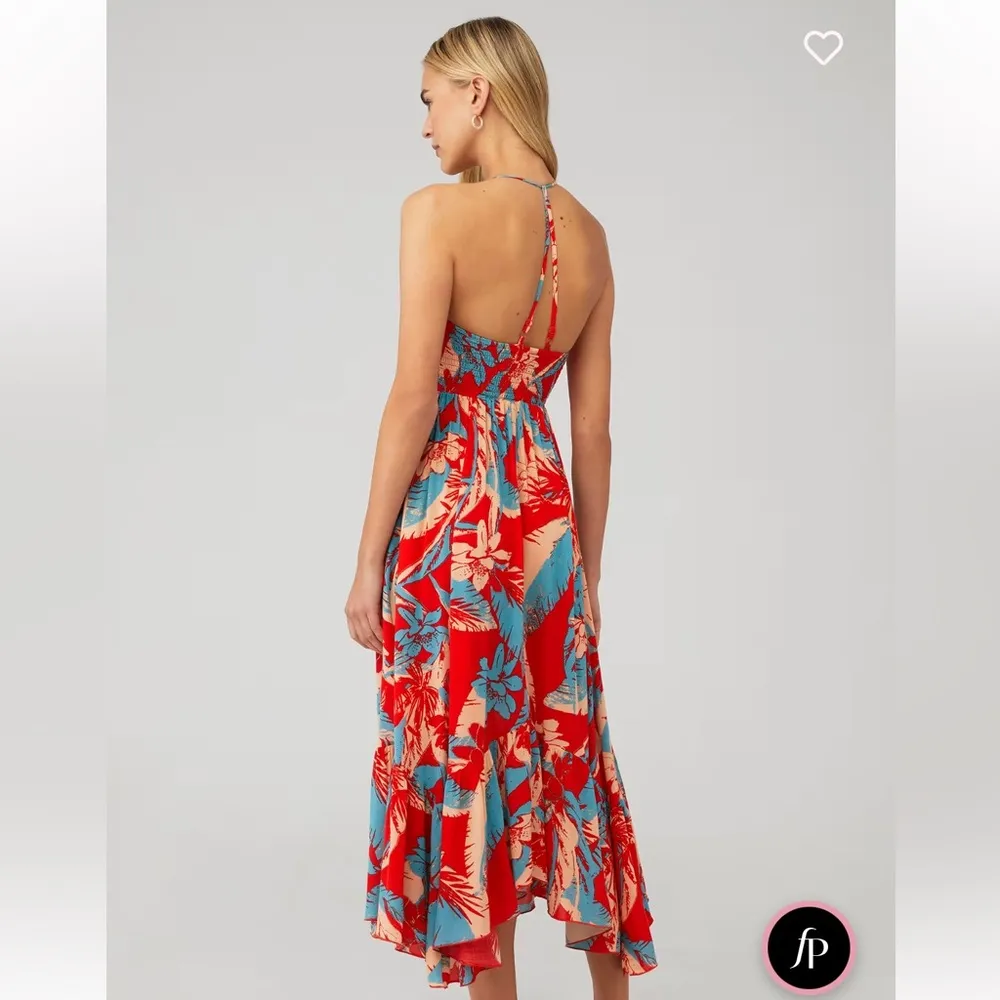 Free People Heat Wave Printed Maxi Dress Orange Red Size XS - Image 3