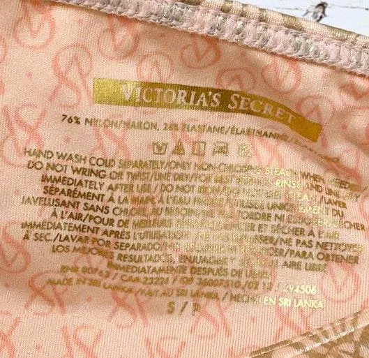 Victoria's Secret VS Bombshell Blush Gold Foil Bikini Swimsuits  - Image 14