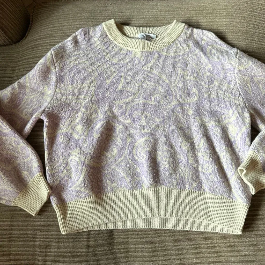 & Other Stories Paisley Jacquard Knitted Sweater small wool alpaca - Image 2