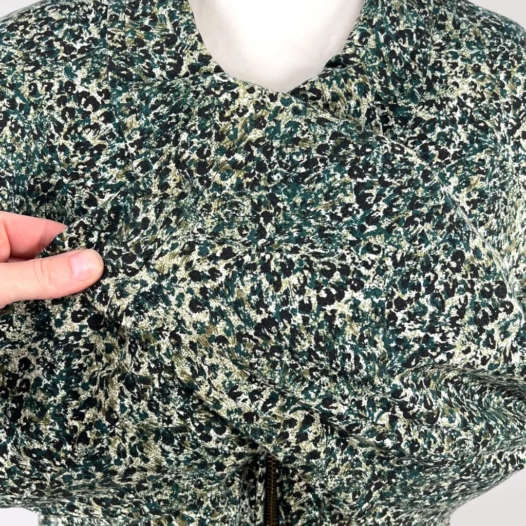 Kathie Lee Woman Zip Front Jacket Green Black Speckled 14W 16W - Image 8