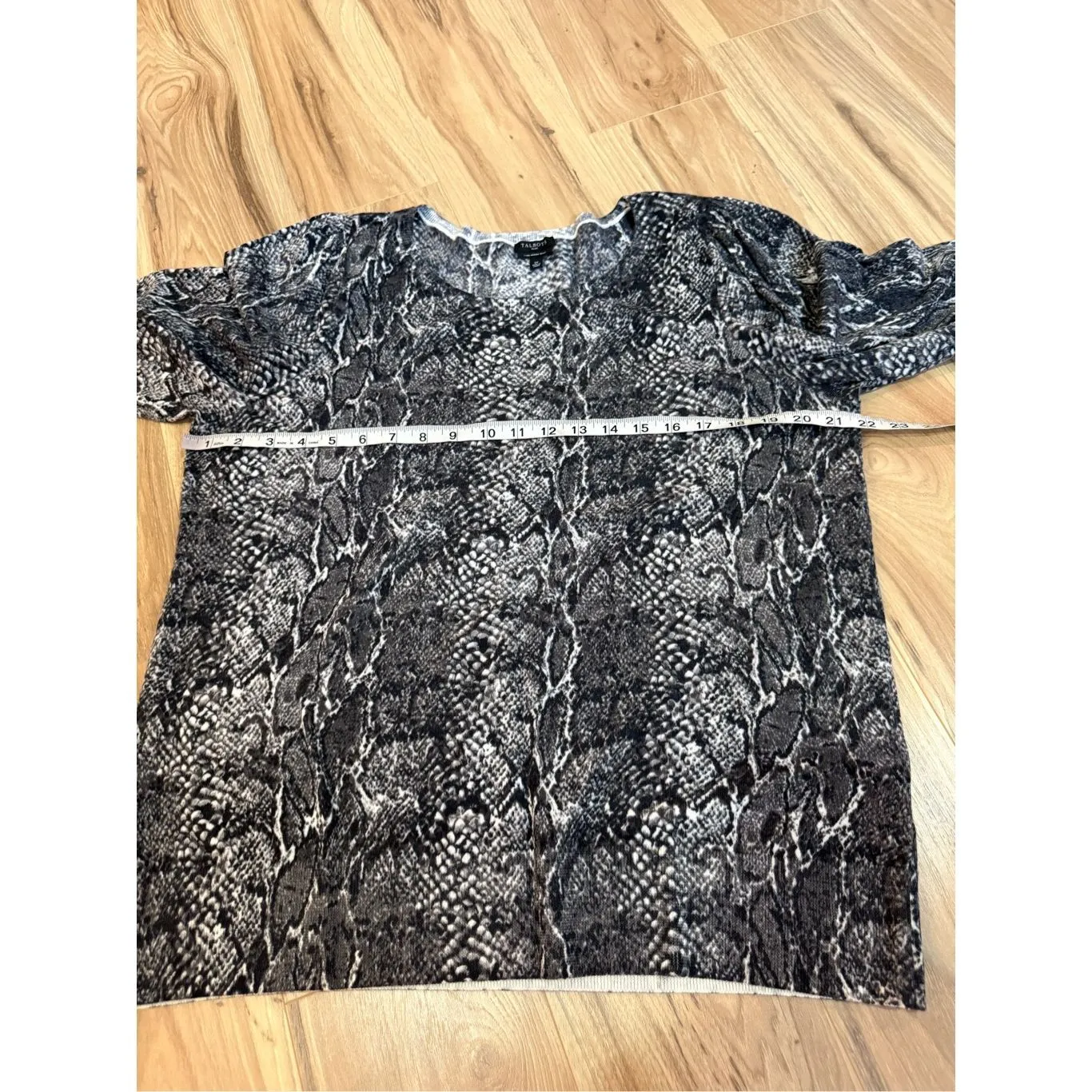 Talbots wool Sweater pullover snake print sz 1X - Image 5