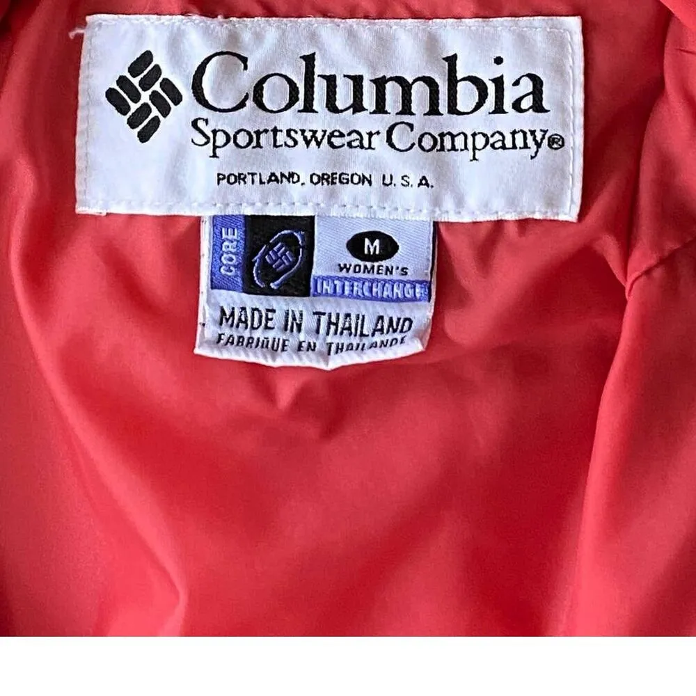 COLUMBIA Interchangeable Coral & Gray Adjustable Coat Jacket ~ Women's MEDIUM - Image 5