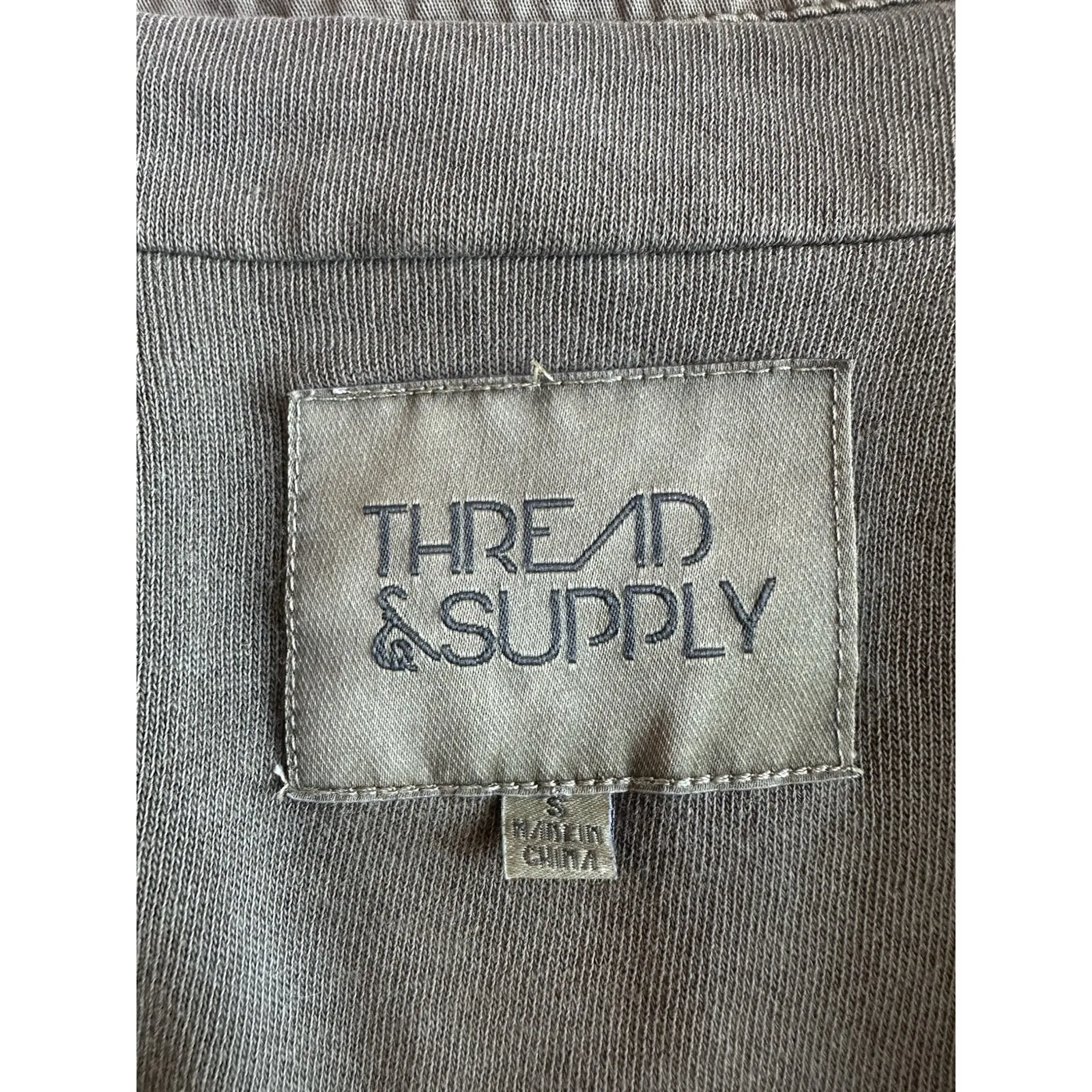 THREAD & SUPPLY WOMENS JACKET ZIP UP GREEN SIZE SMALL - Image 9